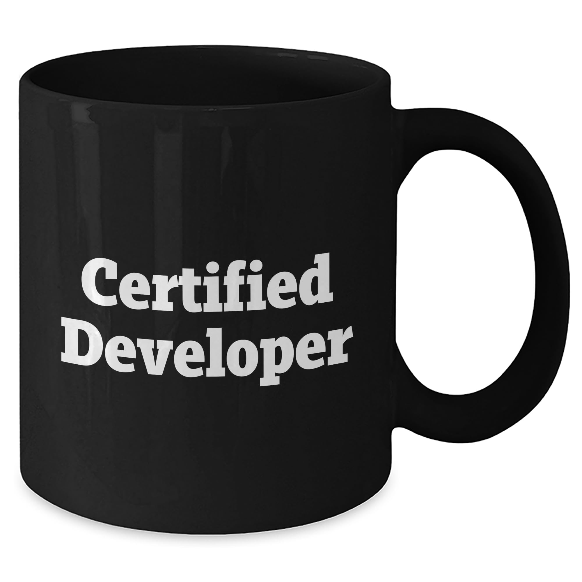 Funny Developer Gifts, Black Coffee Mug, Certified Developer, Christmas Unique Gifts from Men to Developer Friends