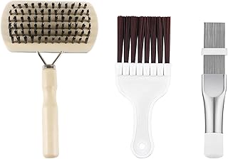 3 Piece Air Conditioner Condenser Coil Cleaning Brush Set Stainless Steel Refrigerator Coil Cleaner Evaporator Coil Cleaning Tool Mini Split Cleaning Kit HVAC Coil Cleaning Supplies