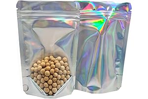 Resealable Stand Up Zipper Lock Bags Heat Seal Pouches (3.3x5.1 in)