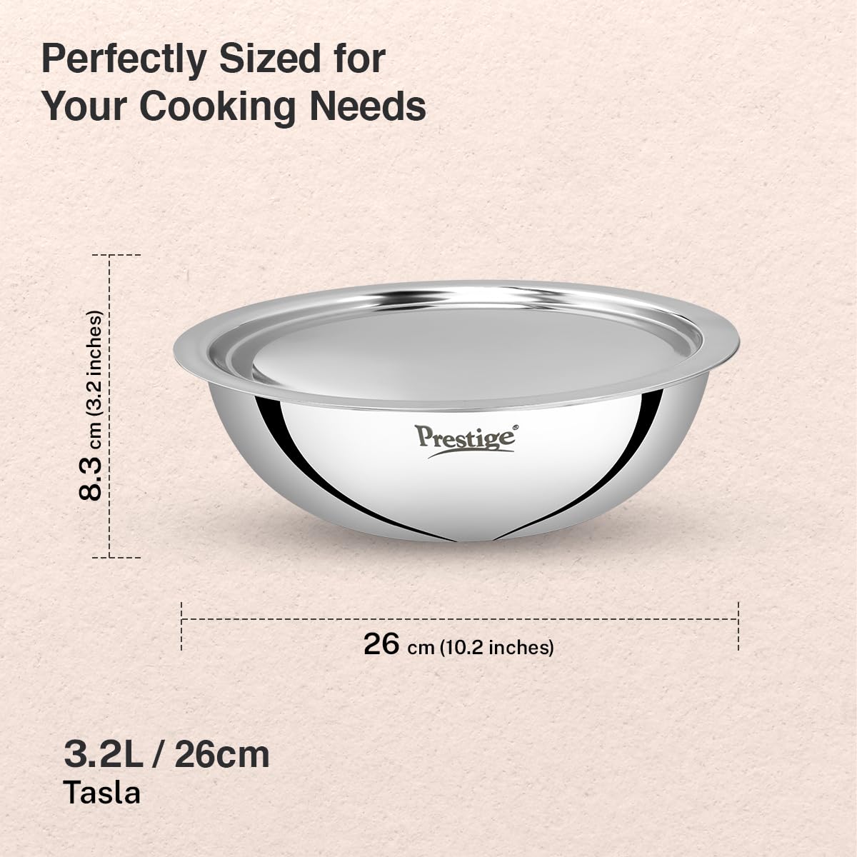 Prestige Tasla Kadai - Stainless Steel Cookware -3