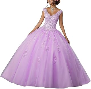 Laces Appliques Long Ball Gown Puffy Tulle Quinceanera Dresses for Teens