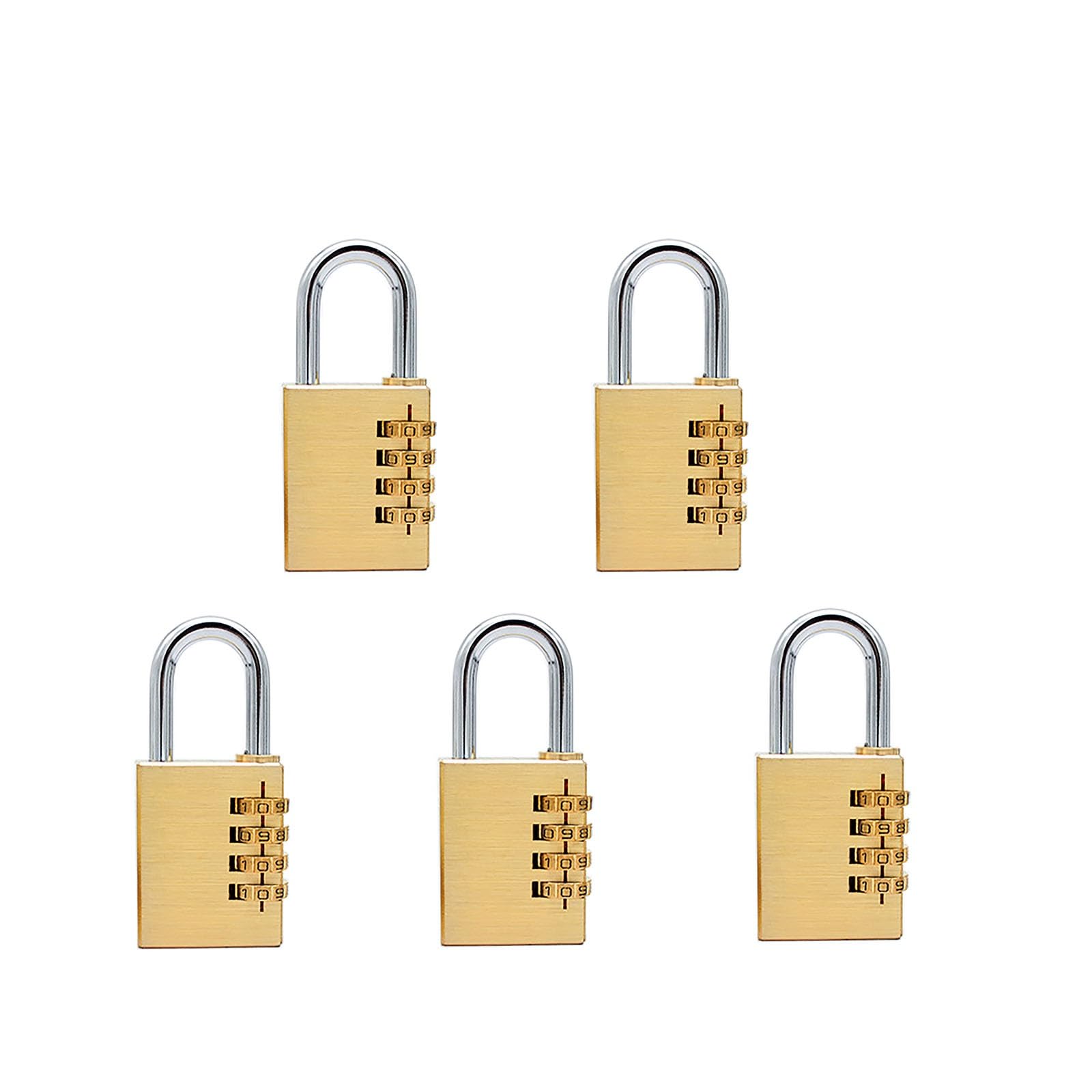 Candado Combinacion 4 Digitos, Candados de Seguridad Impermeable Candado Numeros para Taquilla, Gimnasio, Maleta de Equipaje (Color : 5 pieces, Size : 4 wheel extra large)