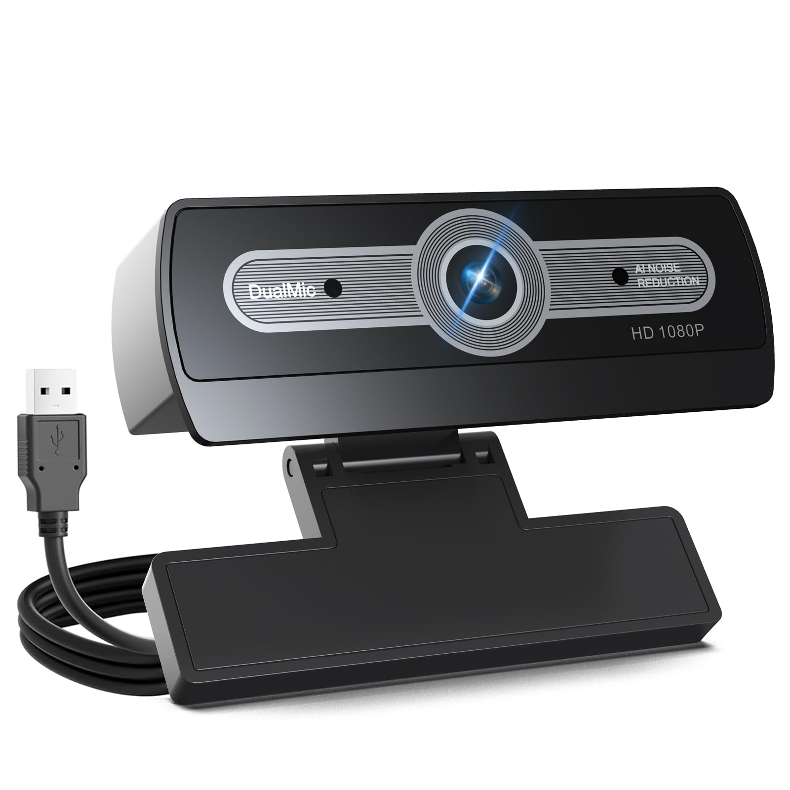 1080p Webcam with Microphone USB for PC Laptop Desktop Computer Streaming Camera Plug Play for Meeting Online Video