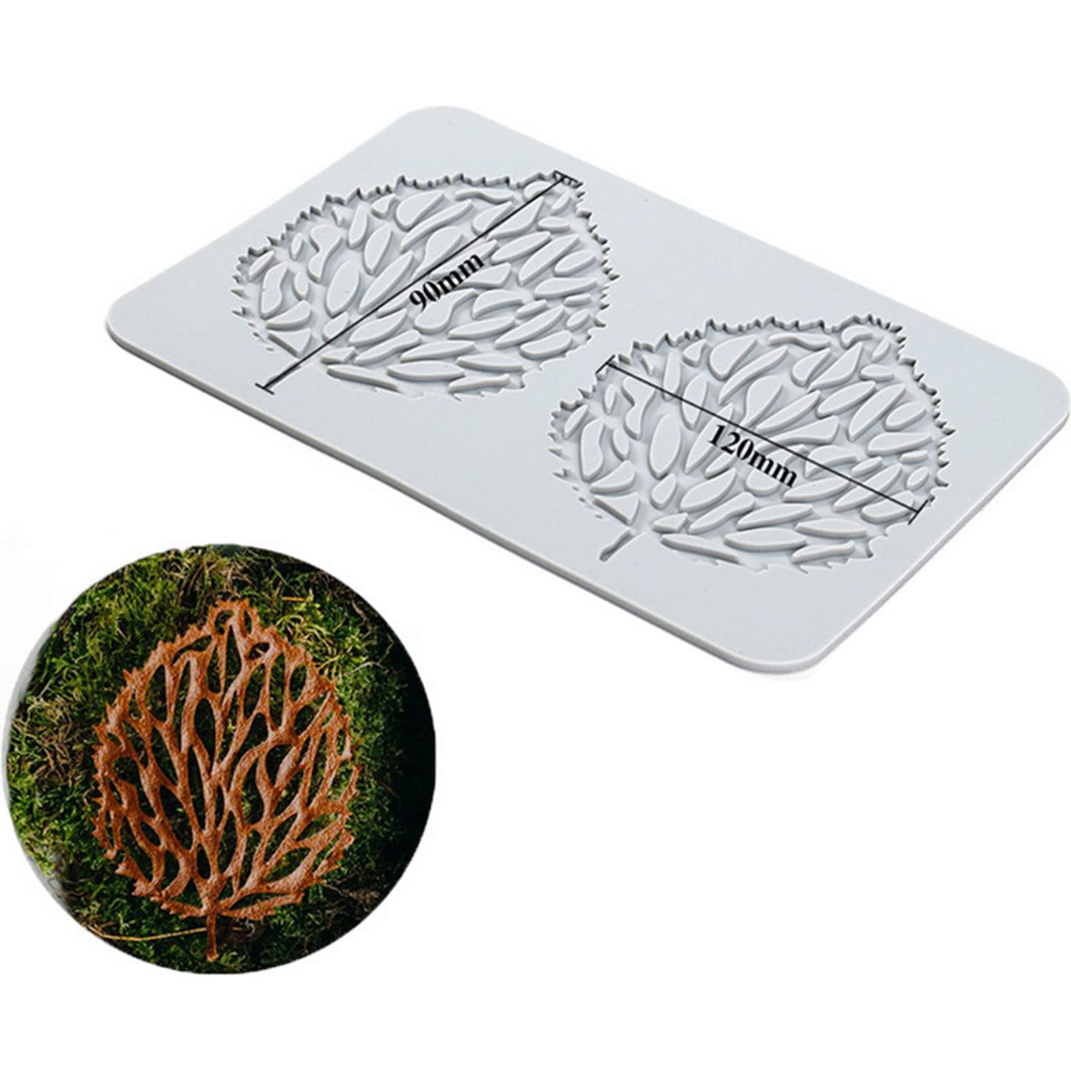 Moule Silicone Feuille Cœur 3D - Chocolat Bonbons Décoration