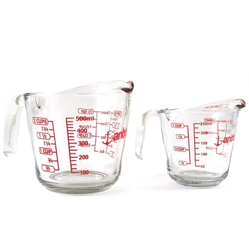 2 Piece Glass Measuring Cup Set