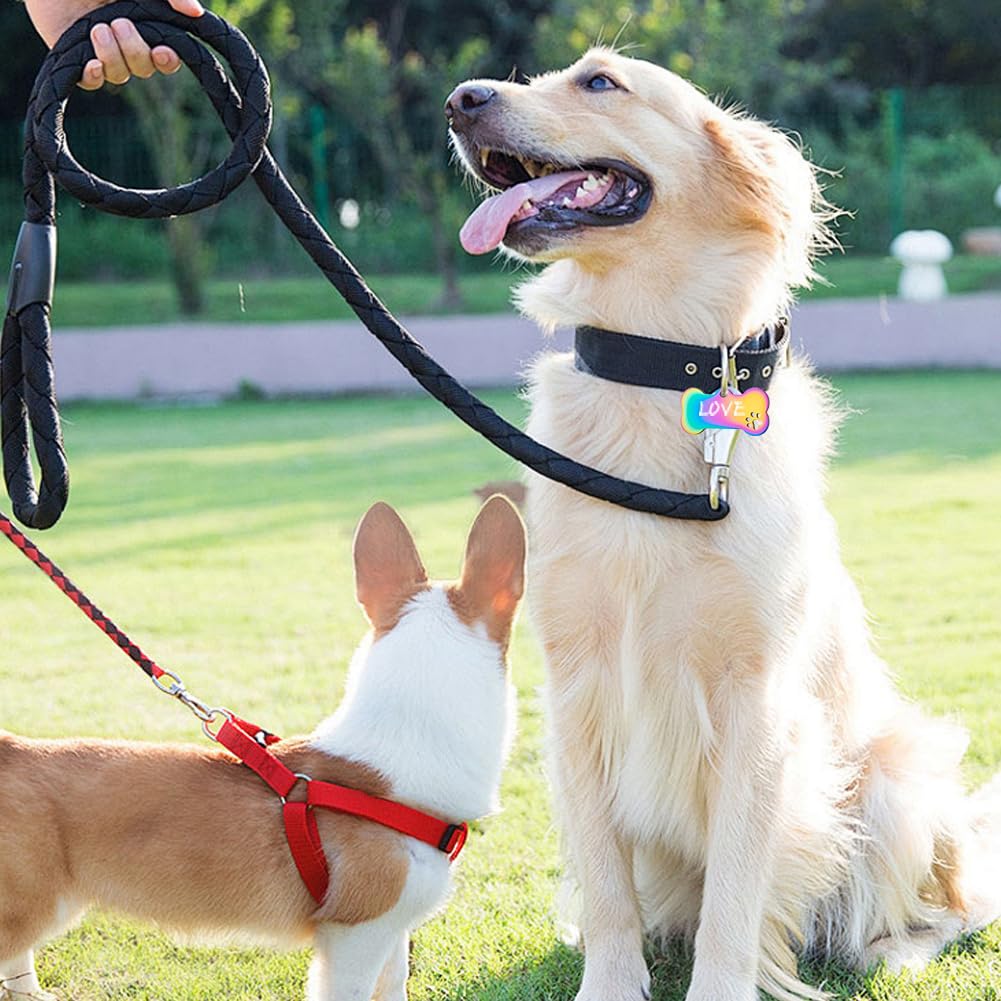 50Pcs d'étiquettes vierges pour chiens à graver, étiquettes en forme d'os de 40 mm avec pendentifs en forme de patte pour chats, breloques à estamper pour petits et grands animaux, DIY