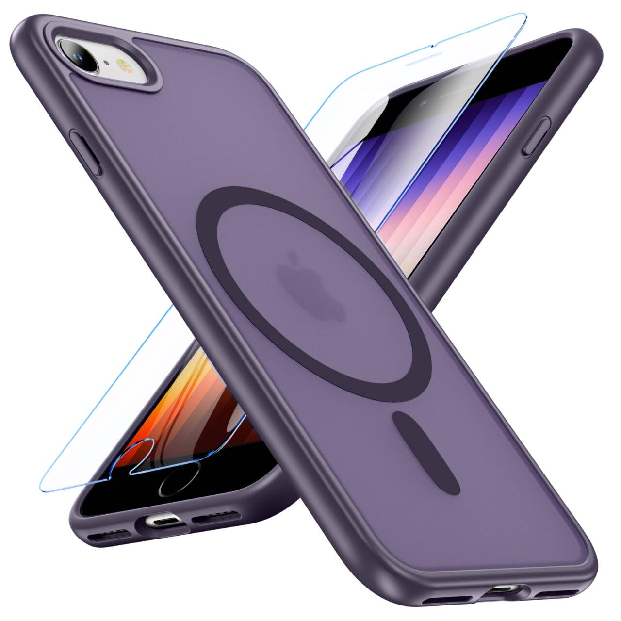 Coque iPhone SE MagSafe violette pour recharger votre téléphone sans fil au quotidien - 8