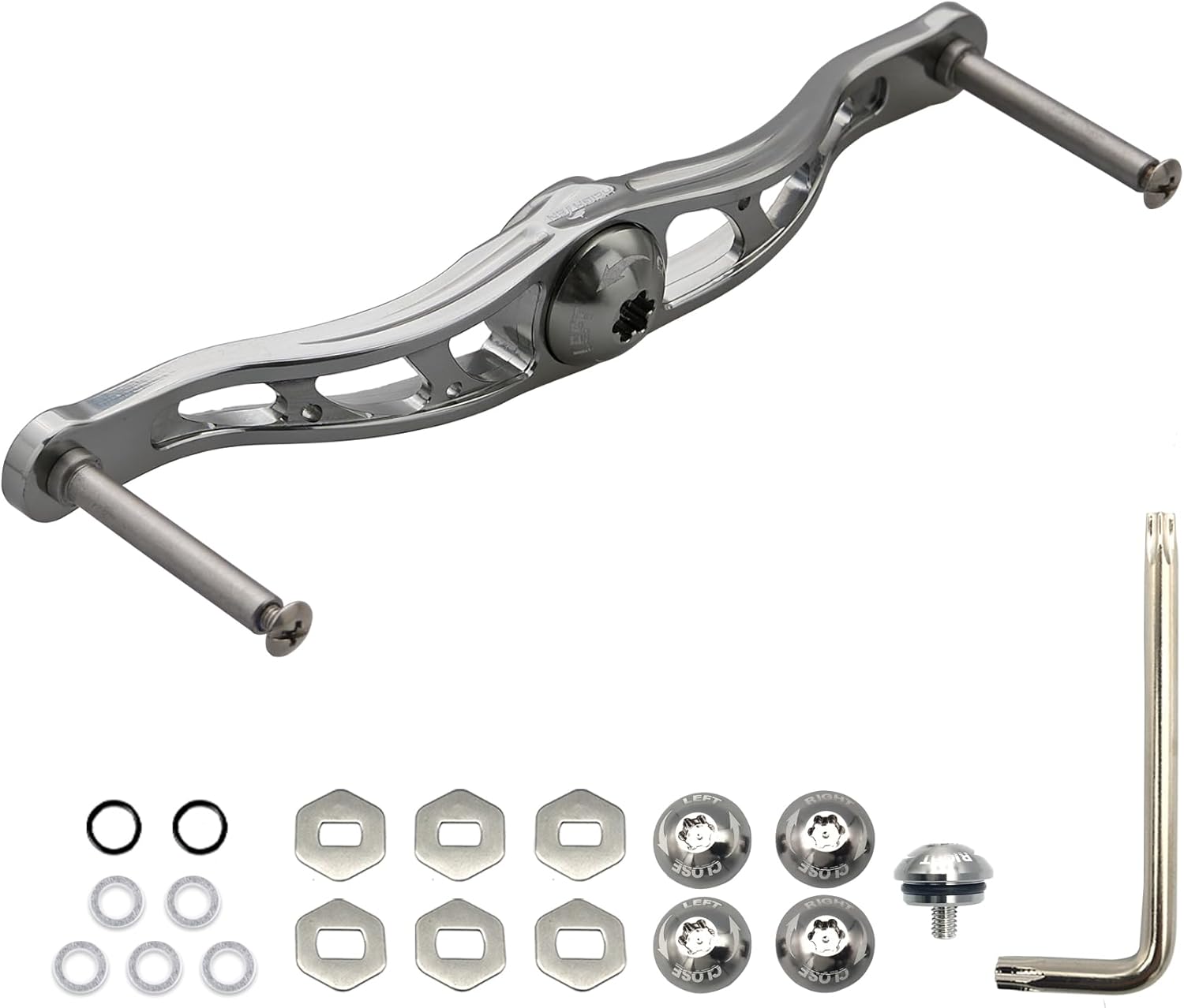 105mm/115mm/120mm/130mm Fishing Reel Handle Without Knob for Shimano Daiwa Baitcasting Reel Power Handle Crank Accessory (Dark Grey, 120mm) (0255)