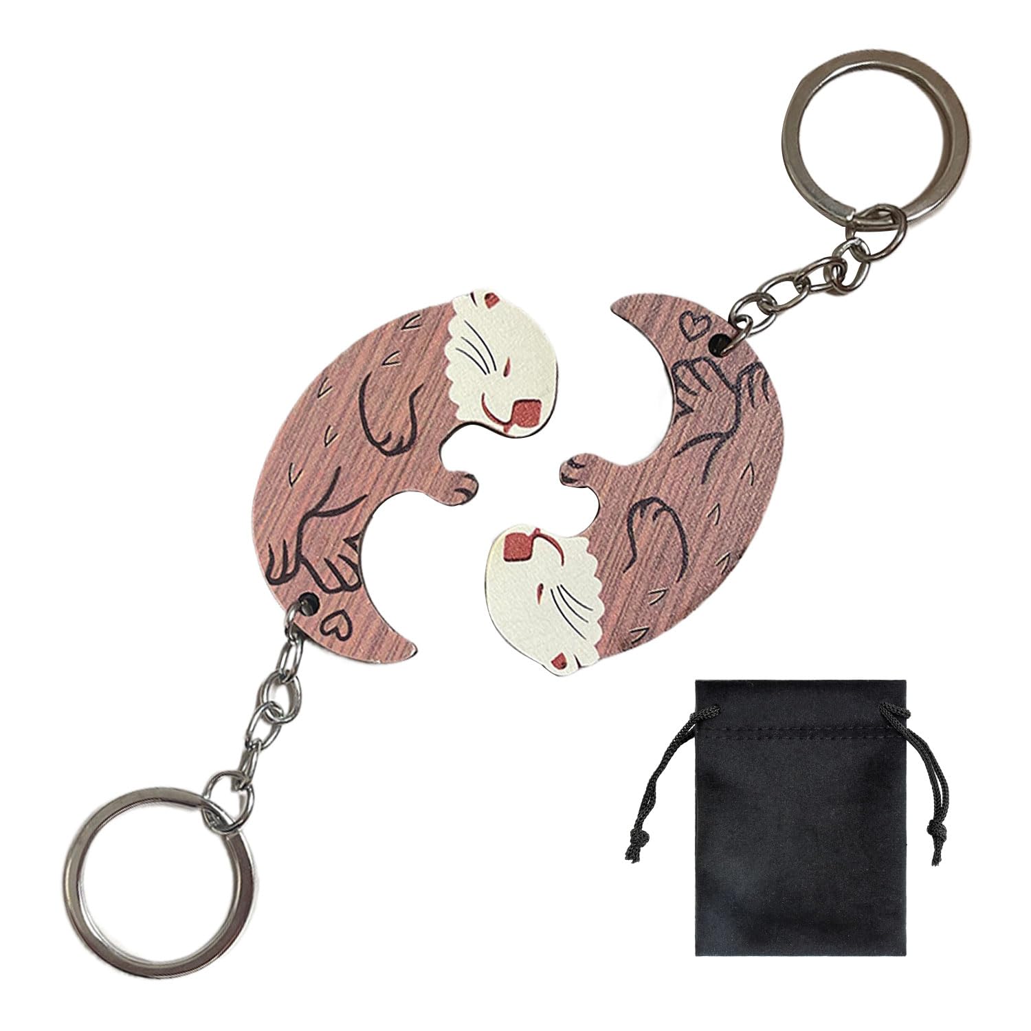 FIGCY Schlüsselanhänger Partner, Süßer Schlüsselanhänger für Paare, Partner, Freunde zu Geburtstagen, Jahrestagen, Weihnachten