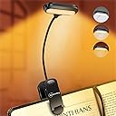 Rechargeable Book Light, Reading Lights for Books in Bed with 3 Color Temperatures & Stepless Dimming Brightness, 360°rotatable clip-on reading light with magnetic suction, suitable for Book Lovers