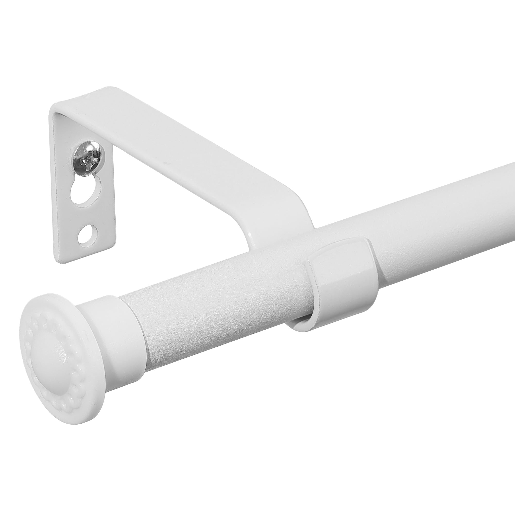 Bastone Per Tende In Metallo - Regolabile 76-226 Cm | Bianco Opaco | Con Supporti E Viti | Per Tende Con Grommet - Foto 2