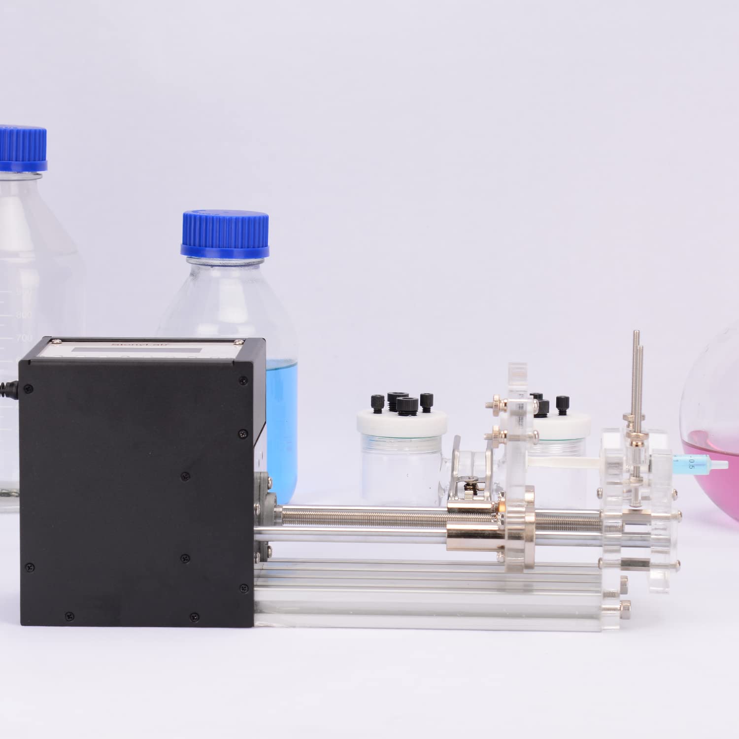 stonylab Pompa per Siringhe, 1-100 ml Benchtop Micro Iniezione Pompa Infusa Singolo Siringa Pompa Trasferimento Liquido per la Ricerca di Laboratorio, 110V - 220V, 1 Pack