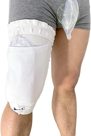 Soporte para bolsa de pierna urinaria para pacientes con incontinencia - Dispositivo de estabilización de drenaje Foley de muslo,M
