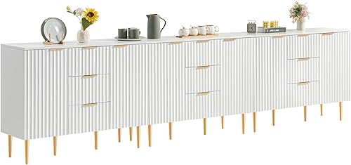 Miniatura 10 de SICOTAS Mesas de consola para entrada cristal dorado con almacenamiento mesa de entrada de sofá de 41 pulgadas para sala de estar y pasillo mesa de