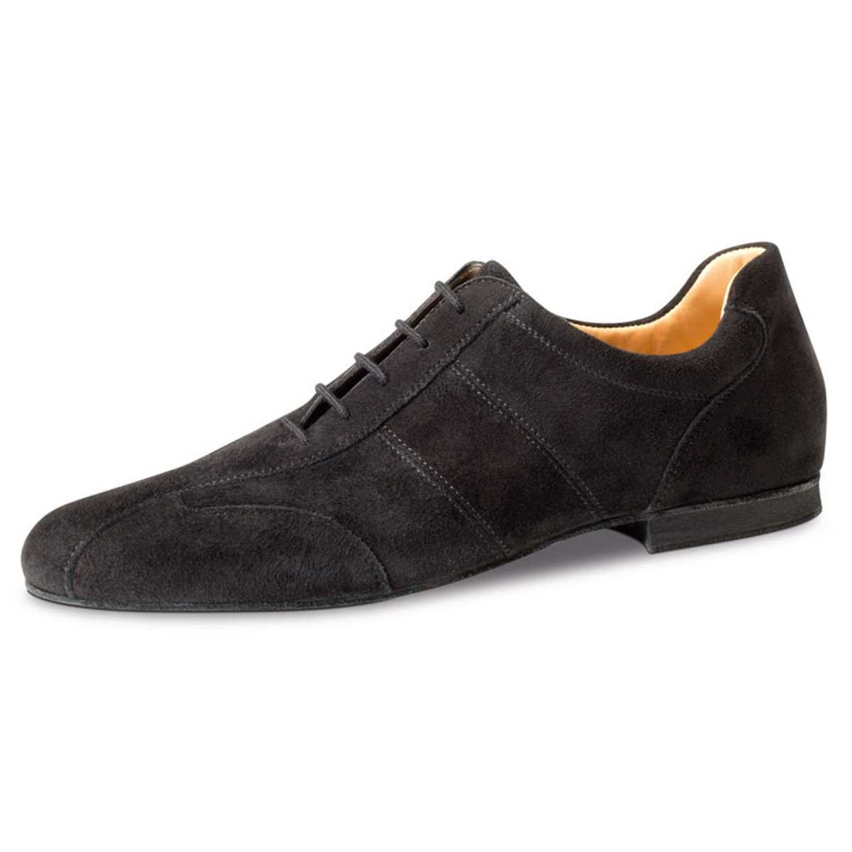 Werner Kern Hombres Zapatos de Baile 28045 Ante Negro 1.5 cm Micro-Heel