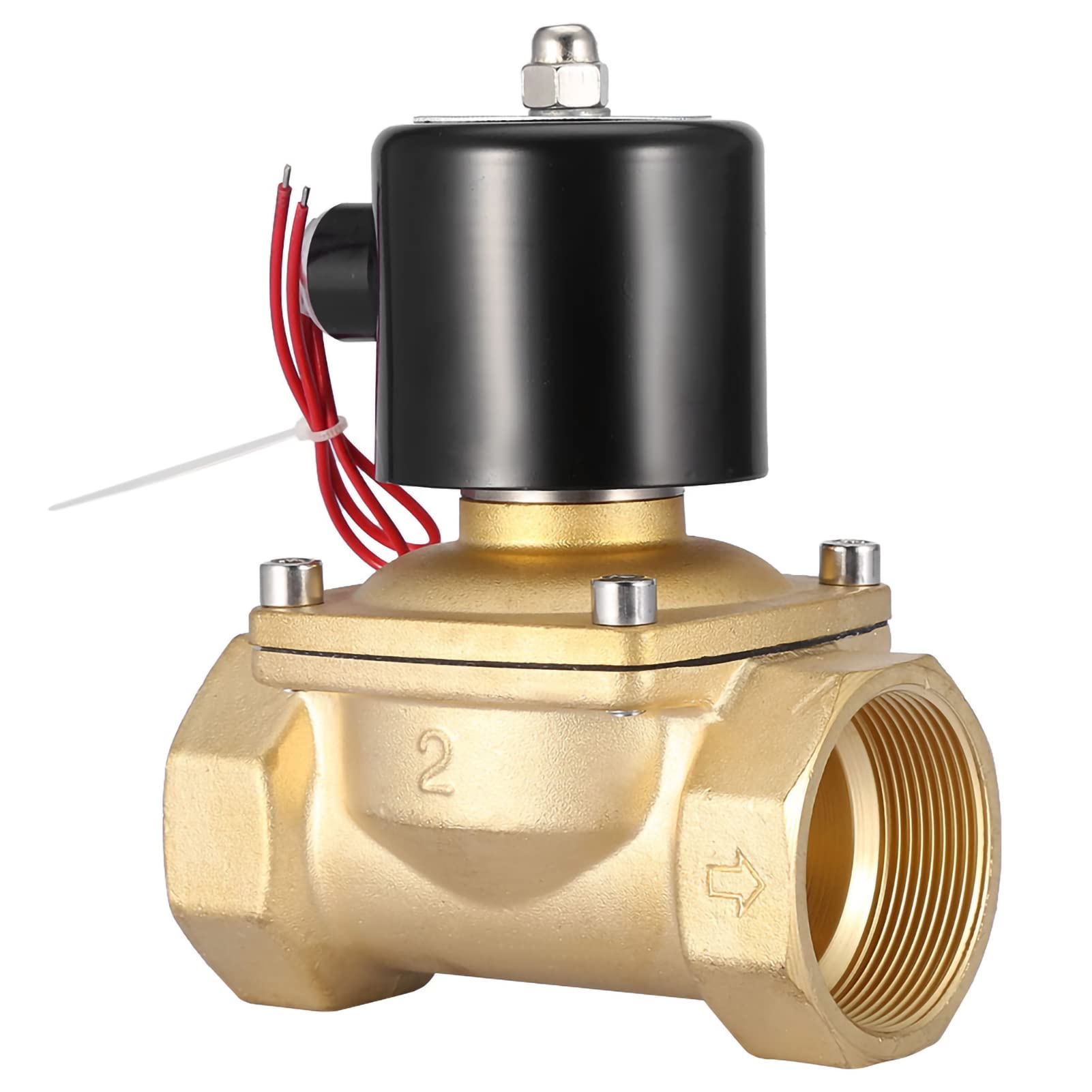 2 Zoll DN50, Normalerweise Geschlossenes Elektrisches Magnetventil, 220 V AC – Messinggehäuse, Wasser- und Flüssigkeitssteuerung – Automatisches Absperrventil für Bewässerung und