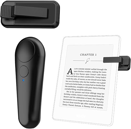 UNIBITRI RF Remote Control Page Turner for Kindle Paperwhite Kobo eReaders, Remote Page Turner for Phone iPad iOS Android Tablets Taking Reading