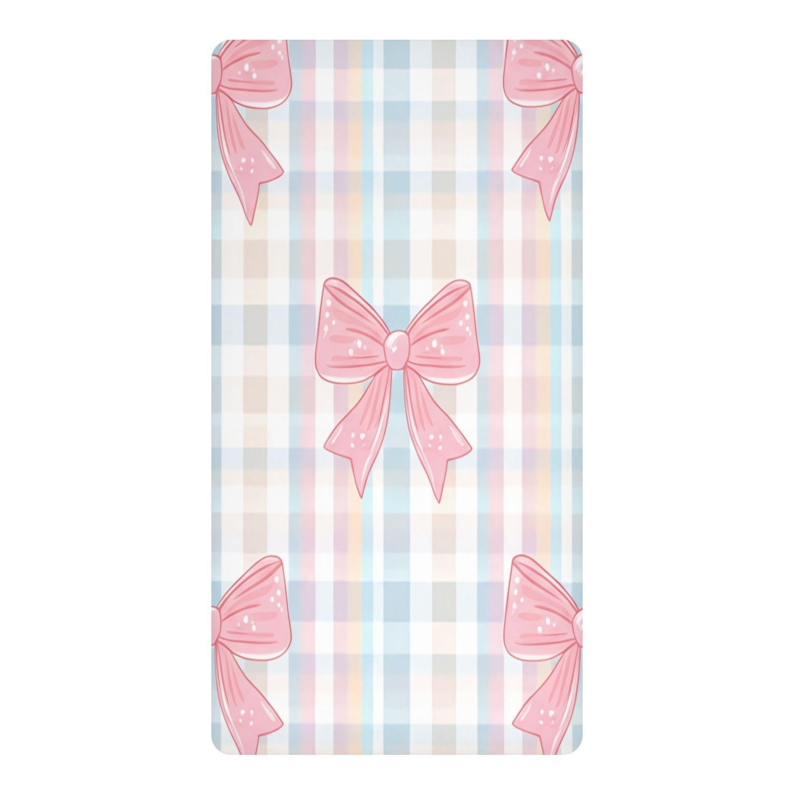 JiangGgen Bows Baby Crib Sheet Soft Breathable Playard Sheet-S