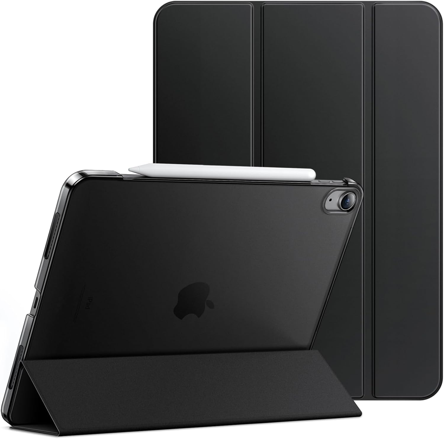 JETech Case for iPad Air 13-Inch M3/M2 (2025/2024), Slim Stand Hard Back Shell Smart Cover with Auto Wake/Sleep (Black)