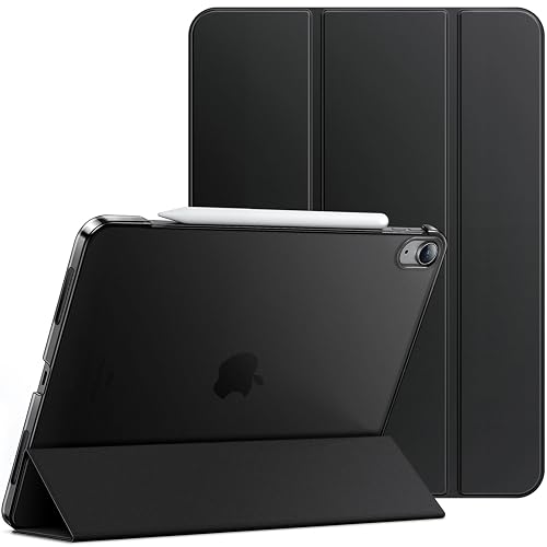 JETech Cover Case for iPad Air 13-Inch M4/M3/M2 (2026/2025/2024), Slim Stand Hard Back Shell Smart Cover with Auto Wake/Sleep (Black)