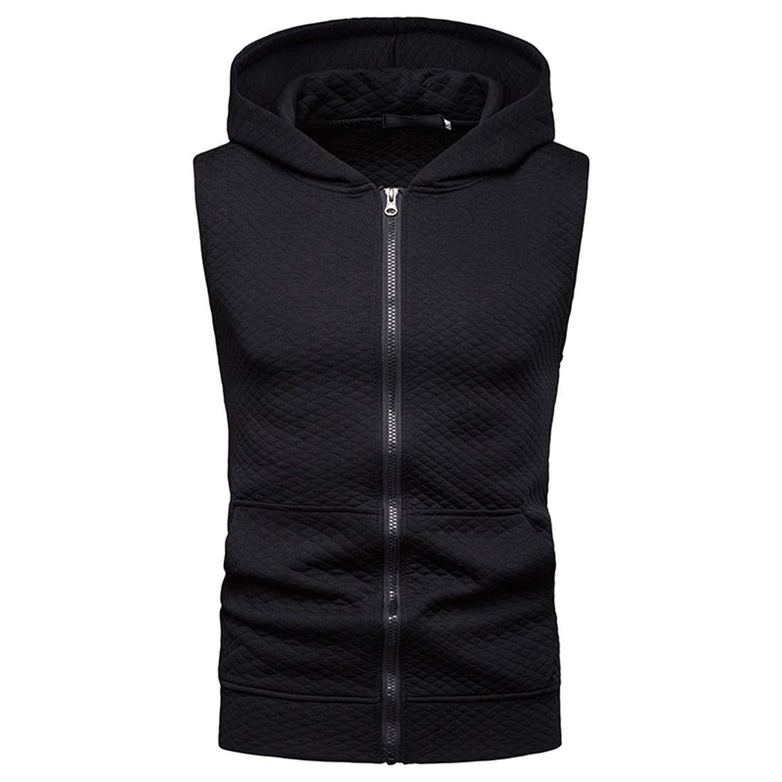 Débardeur Sans Manches Homme Sport Fitness - Avec Poche Et Capuche - Polyester - Taille S à 5XL