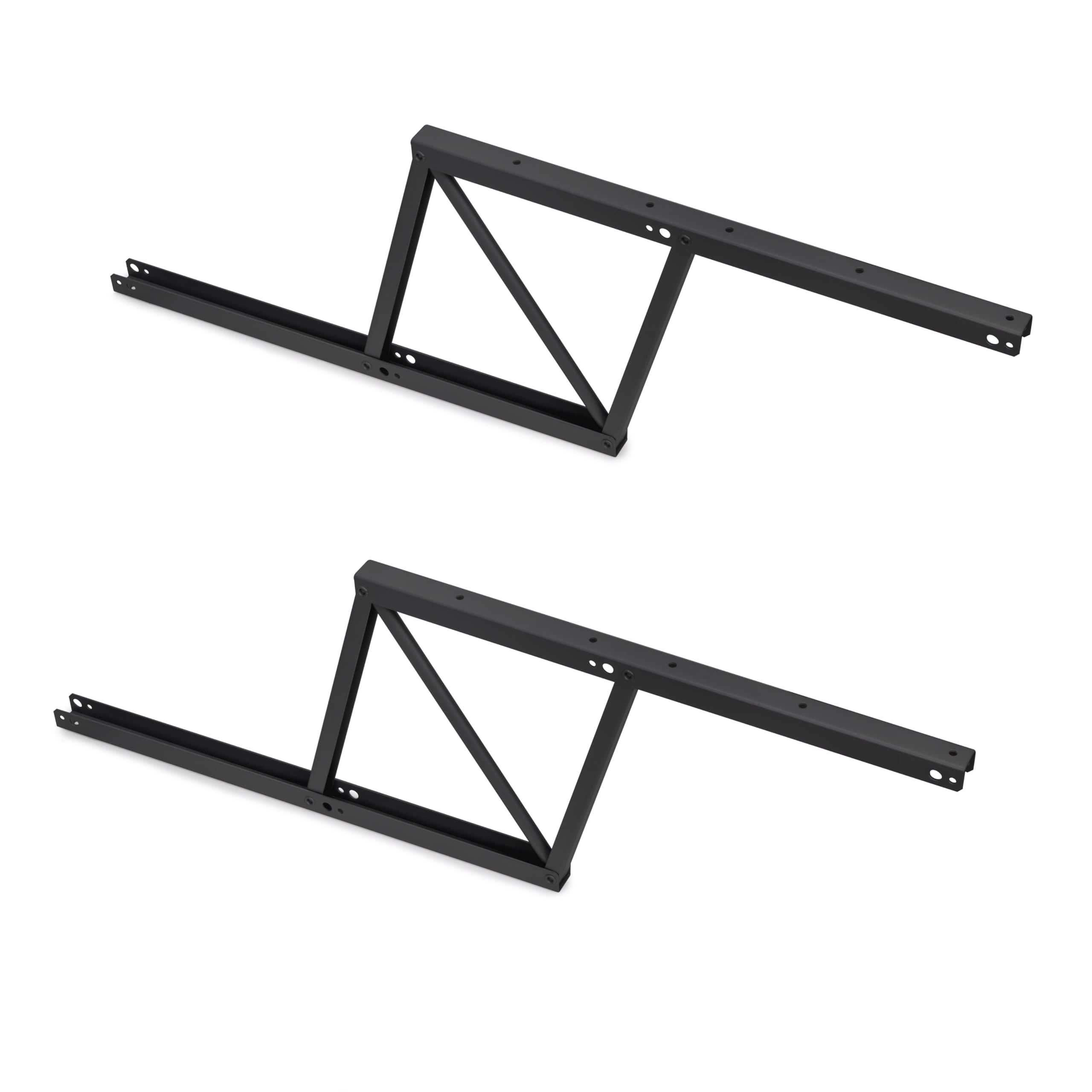 Emuca Black - Set Of Lift-Up Mechanisms For Coffee Tables, Allows Table To Be Raised 192Mm (7,5 Inch), Steel, Painted