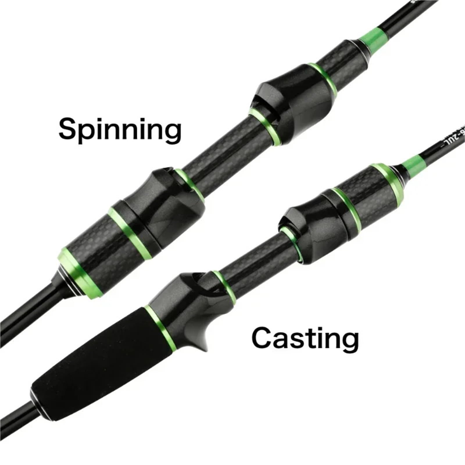 Stipprute Ultraleichte Angelrute aus Kohlefaserguss/Spinning-Angelrute mit Fester Spitze, Köderköder, Angelruten Teleskopangel(Casting Rod,1.5m)
