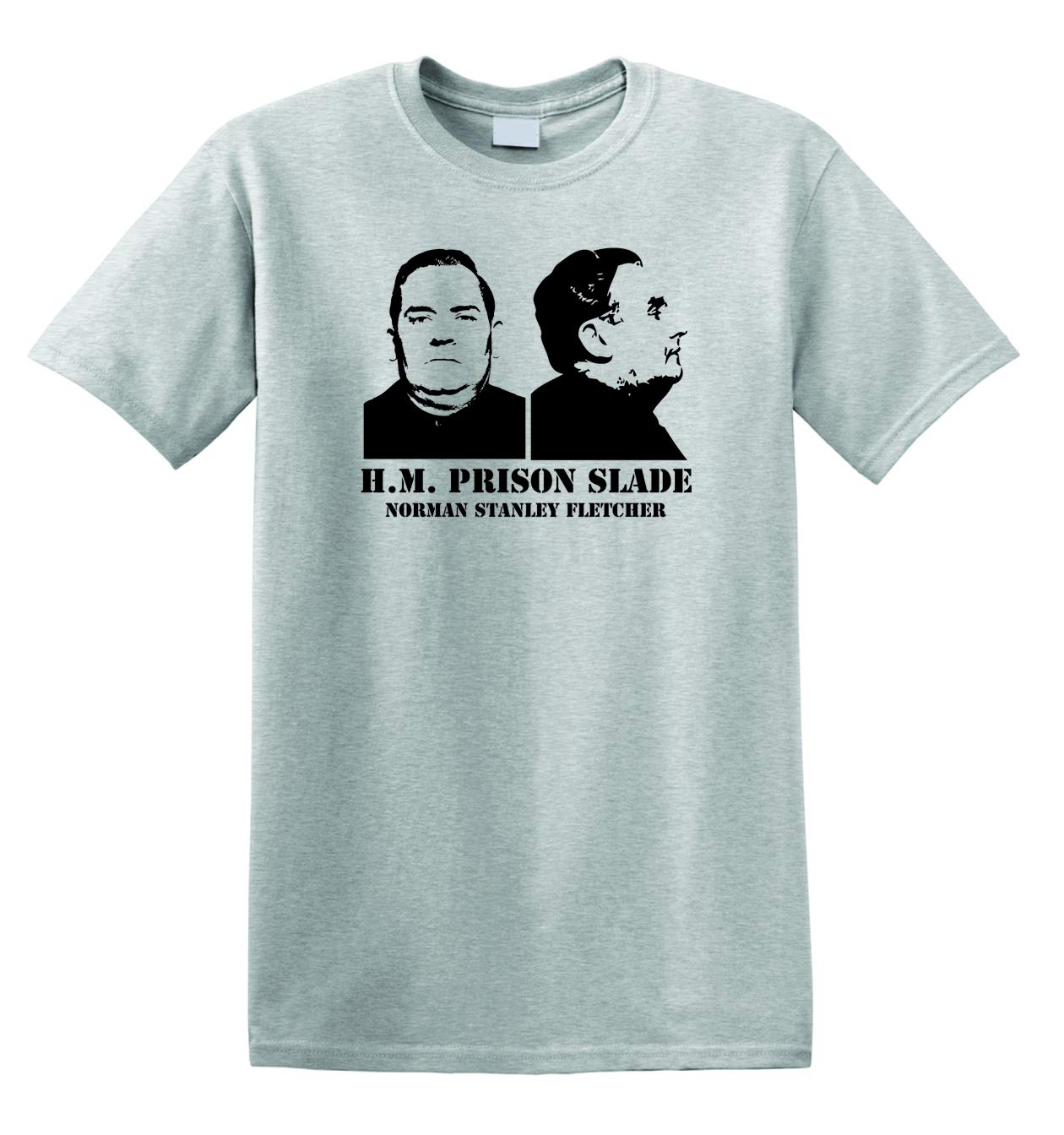 Porridge Norman Stanley Fletcher HM Prison Slade Cult Comedy Heavy Cotton t-Shirt Heather Grey