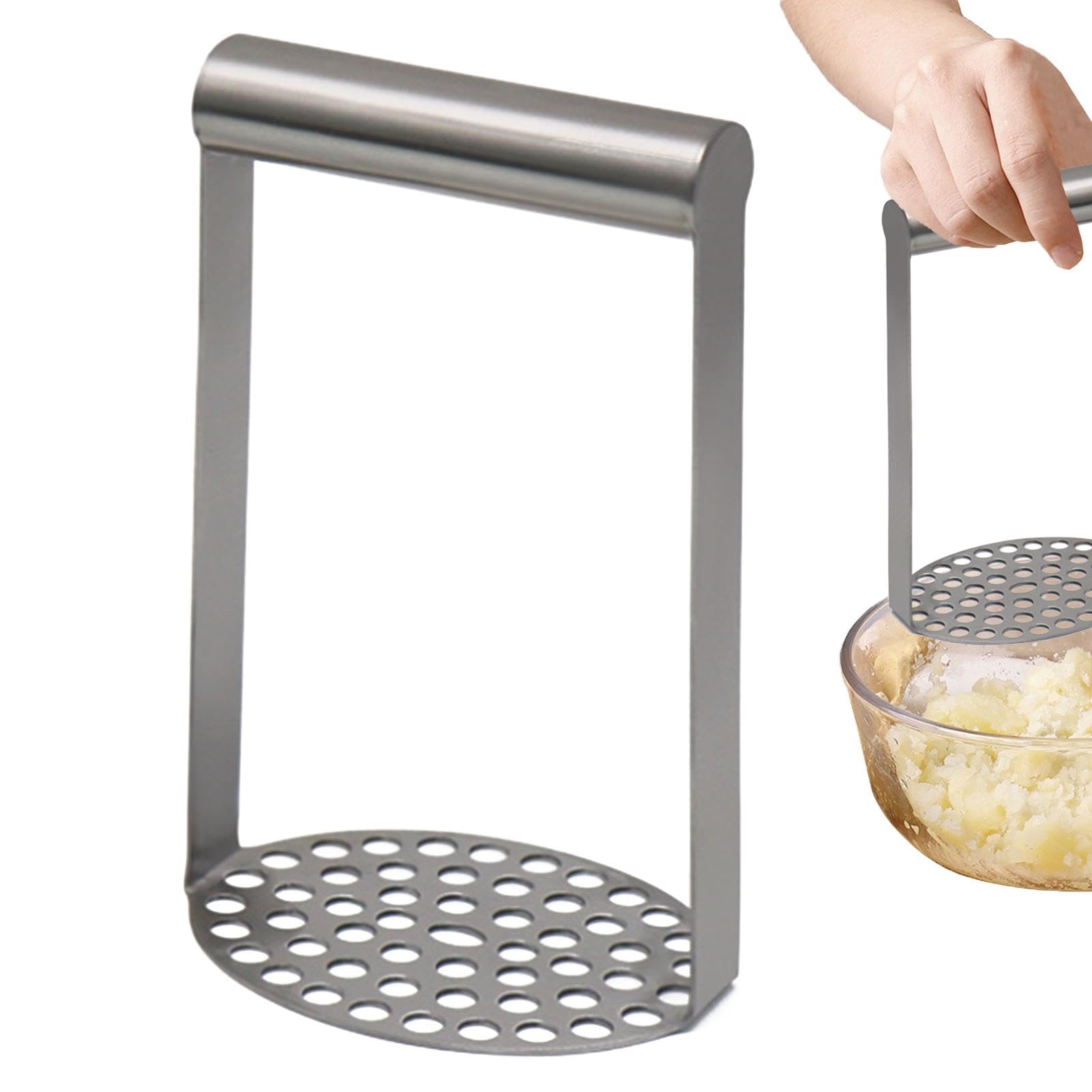 Générique Potato Mashers | Stainless Steel Potato Masher | Multi-Purpose Potato Mashers, 4.33x3.39x7.09 Inches Versatile Kitchen Utensil for Mashing Potatoes and Beans, Potato Mashing Tool for Cooking