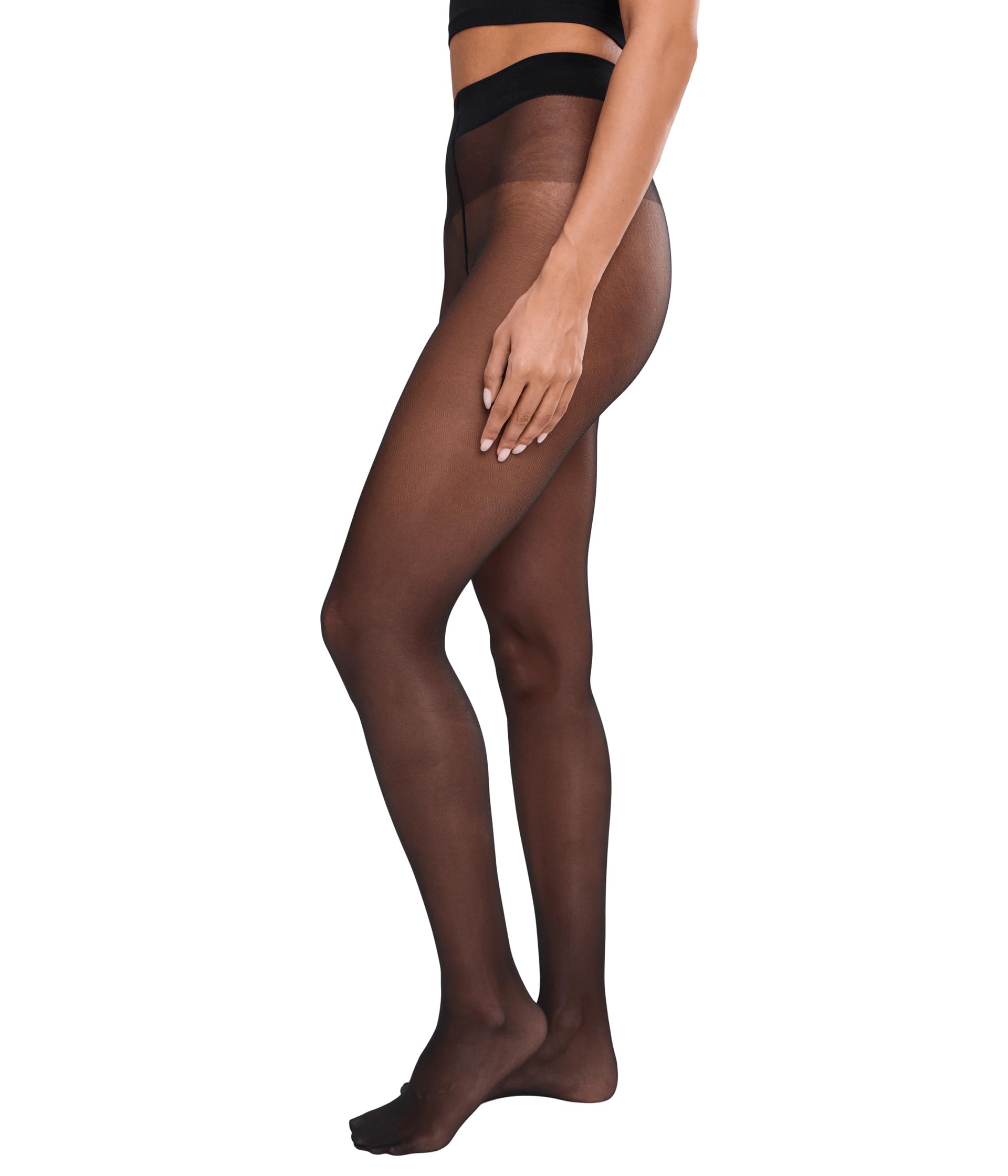Wolford Women Satin Touch 20 Tights (3 units), Ladies hosiery,transparent,sheer,translucent,shimmering,7005 black,XS