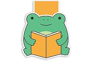 2Pcs Frog Reading Book Magnetic Bookmark