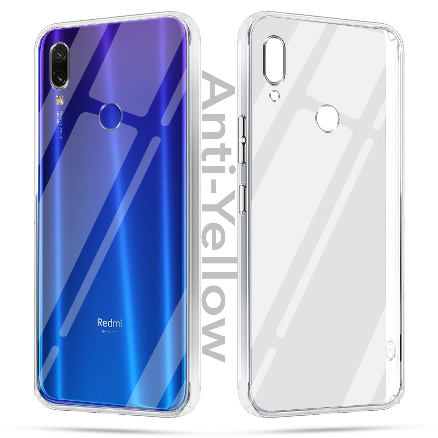 Jkobi Lifetime Anti-Yellow Clear Back Cover Case for Redmi Note 7