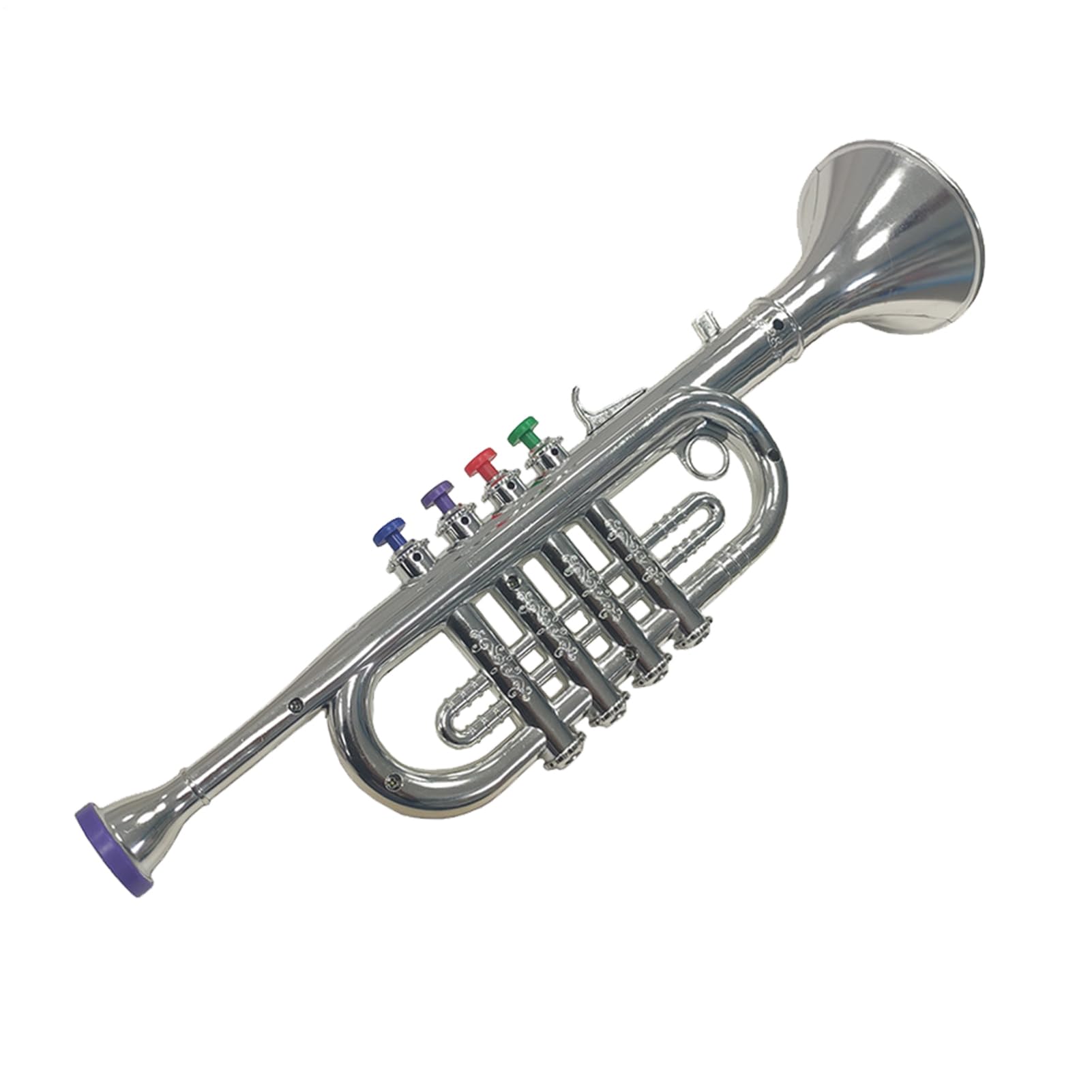 Kids Trumpet - 4 Tone Musical Horn Simulation Toy, Lightweight Beginner Wind Instrument, Early Learning Educational Music Prop, Interactive toddlar Noisemaker | for Holiday Party Celebration