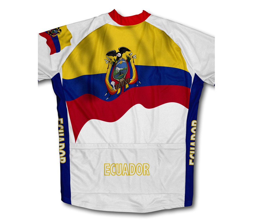 Ecuador Flag Long Sleeve Cycling Jersey for Men - Size 4XL