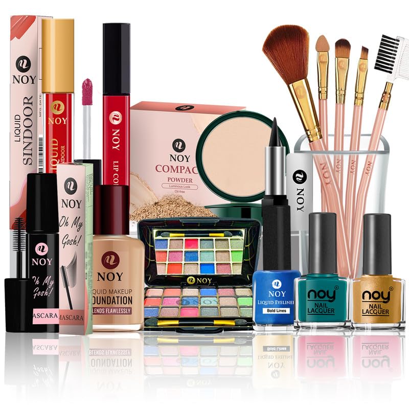 Image of NOY Makeup Kit For Women Perfectly Blended Looks Long Lasting (Upto 6 Hours) & 100% Lightweight NO#741 (All In One Makeup Kit 15 Pcs)