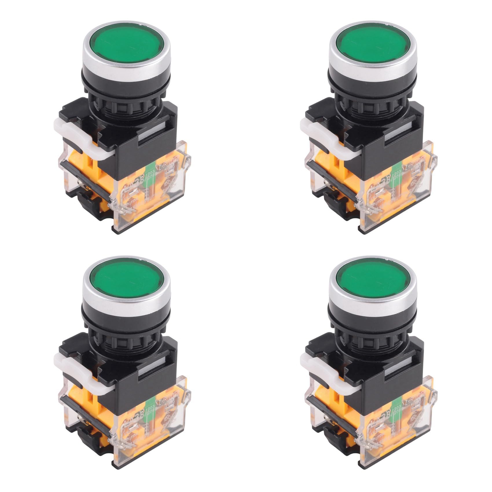 Jnchdghwa Green 4X La38-11/203 Push Button Momentary Heavy Duty Switch