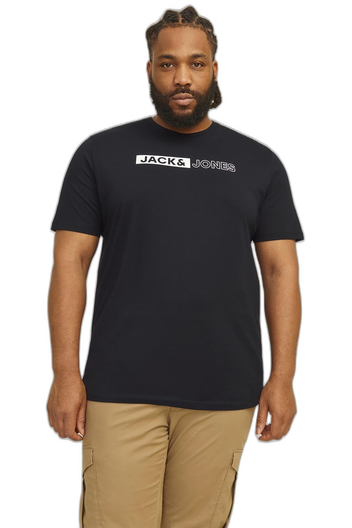 JACK&JONES PLUS JJECORP Logo Tee Play SS O-N Noos PLS, Navy Blazer/Print:Play 5, 3XL