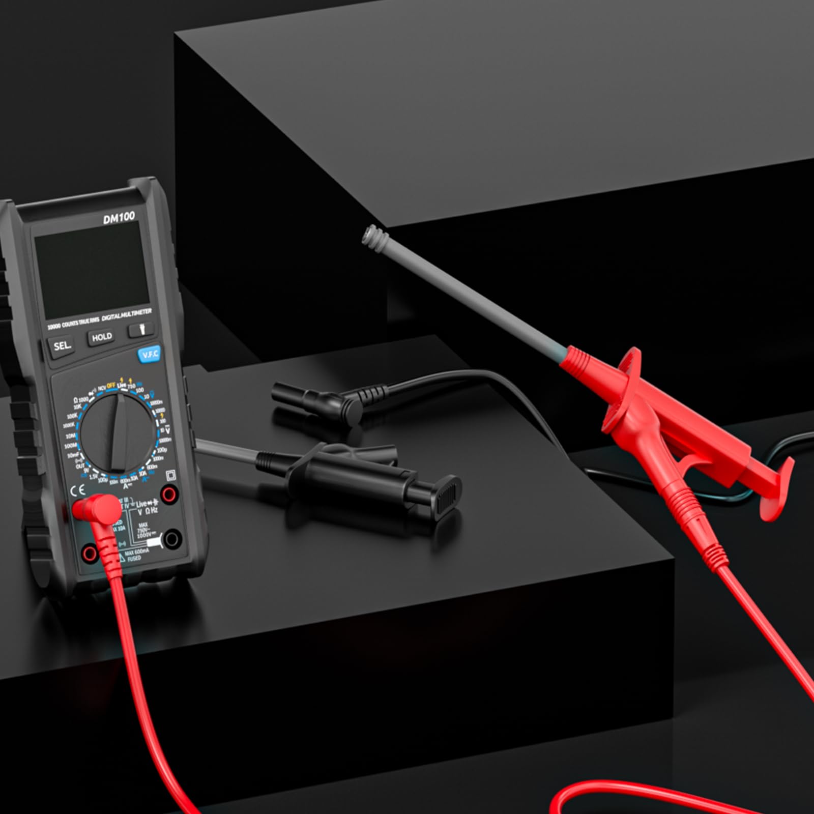 25 tubi di prova del multimetro in silicone con punte di prova intercambiabili, morsetti a coccodrillo, gancio di prova, pinzette per test di multimetri elettrici digitali