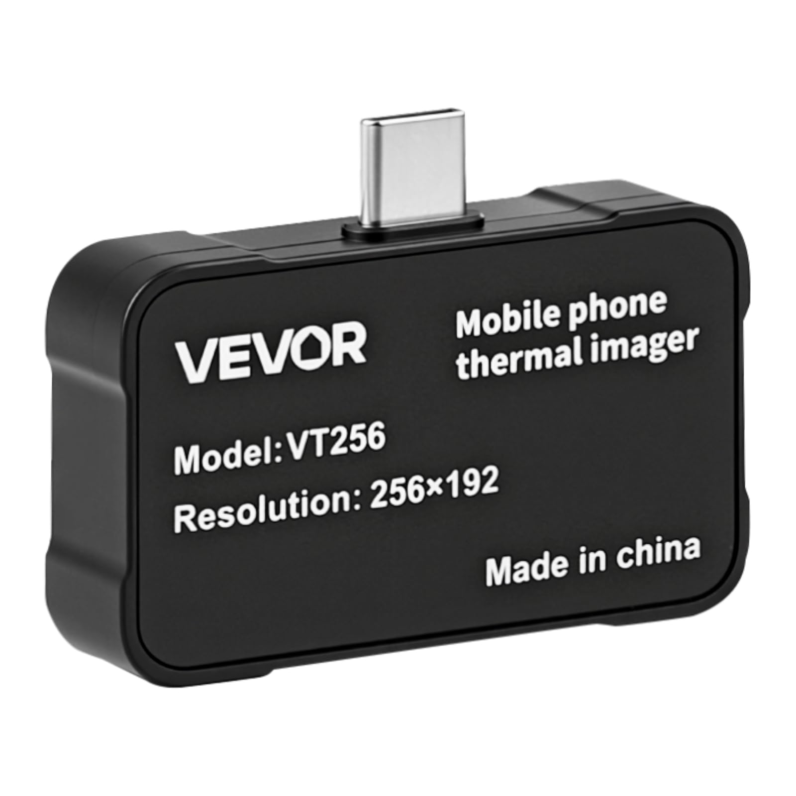 VEVOR Caméra Thermique pour Android et iOS Super Résolution TISR 512x384 Imageur Thermique Infrarouge Résolution 256x192 pour Smartphone et Tablette, 25 Hz, -20 °C à 550 °C, avec 6 Palettes Couleurs