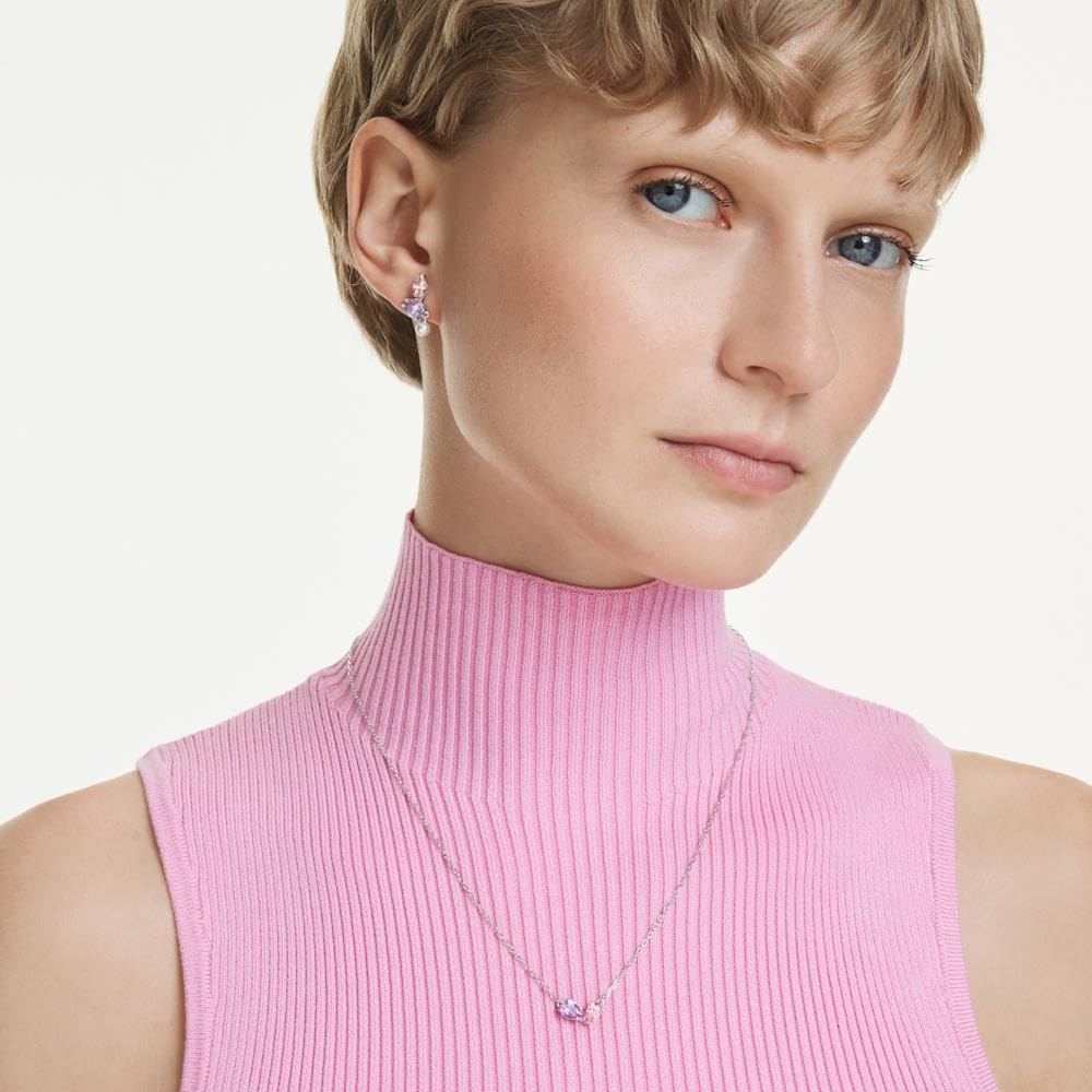 Swarovski x Ariana Grande Necklace & Earring Sets, Rhodium Finish, Official Ariana Grande Jewelry Collection