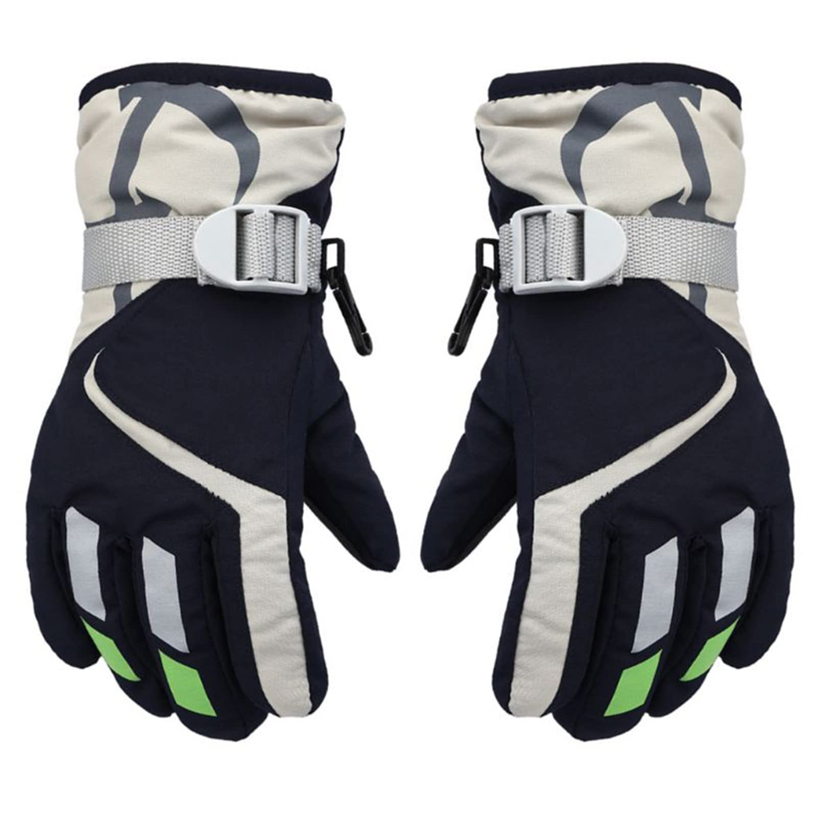 Gants de Ski pour Enfants en Plein Air Garçons Filles Hiver Chaud Coupe Vent Sport Thermique Enfants Gants Respirant Gant Réglable