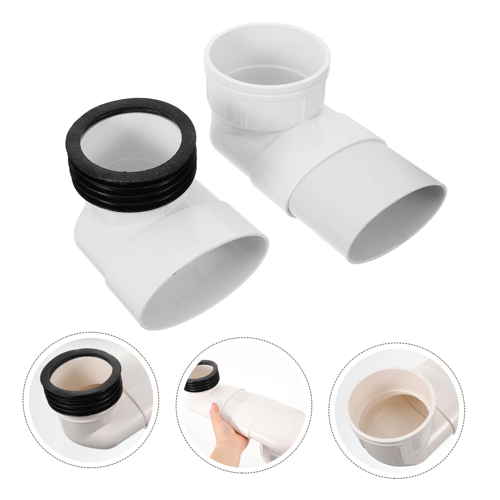2 Set Completo Adattatore per Kit per Estensione Flangia Wc per Installazione Facile e Veloce Resistente All Usura e Antiruggine per Residenziali e Commerciali
