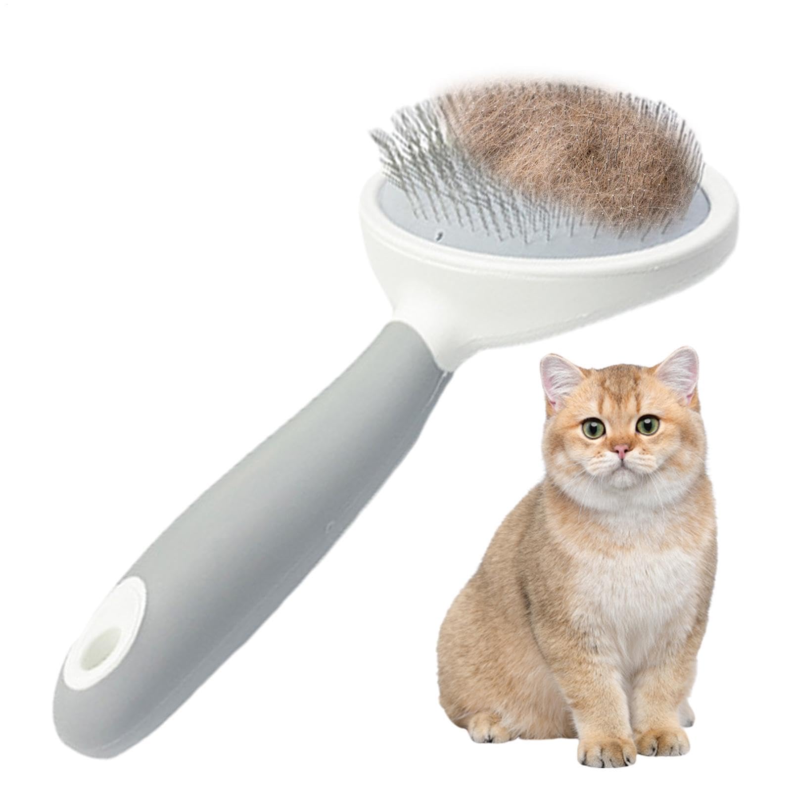 Cepillo para gatos,Cepillo para gatos Cepillo de aseo para mascotas para | Cepillo para quitar pelo de gato, para un cuidado suave y calmante, cepillo suave para gatos y perros