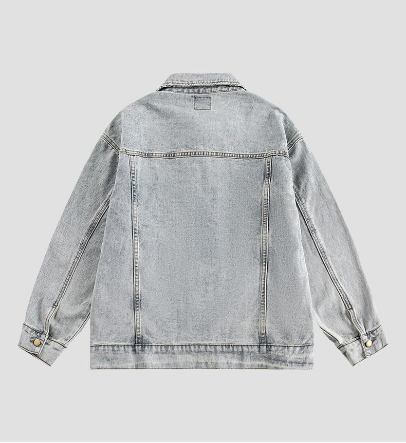 Men's Denim Jacket Casual Long Sleeve Loose Vacation Weekend Commute Home Top Coat
