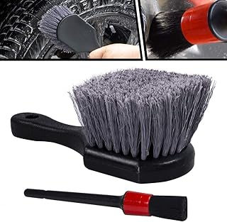 Sponsored Ad - bzczh Wheel & Tire Brush, Soft Bristle Car Wash Brush, Plus Detailing Brush, Cleans Dirty Tires & Releases ...