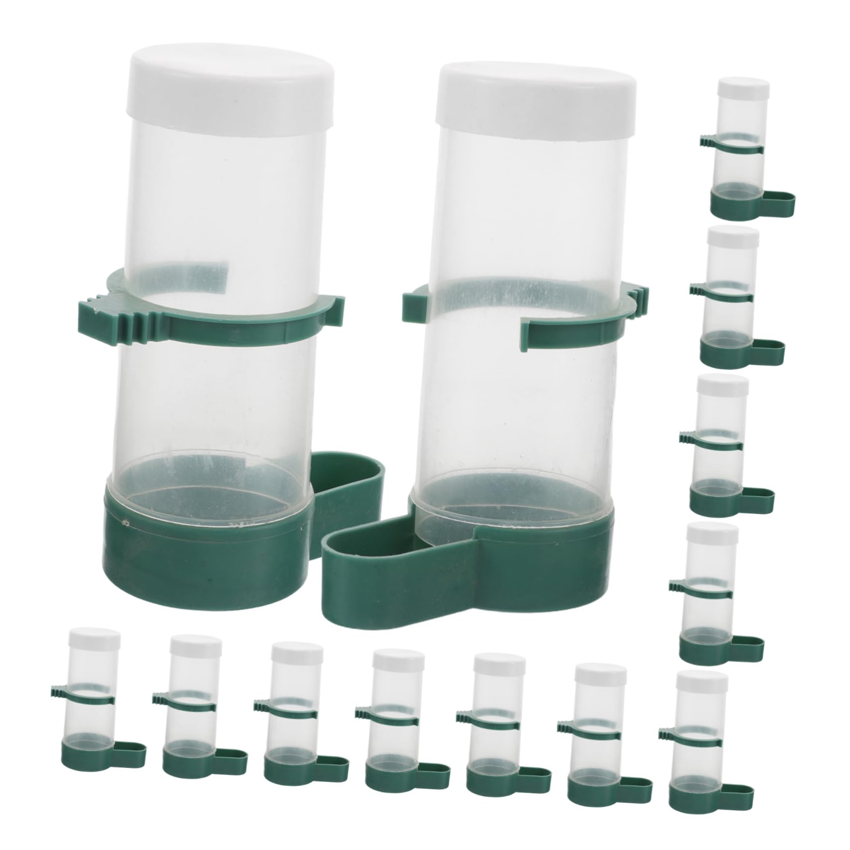 Alasum 20stücke Automatischer Vogelfutterspender Und Wasserspender Für Käfige Praktische Futter Und Wasserbehälter Für Papageien Wellensittiche Nymphensittiche Kanarienvögel Und