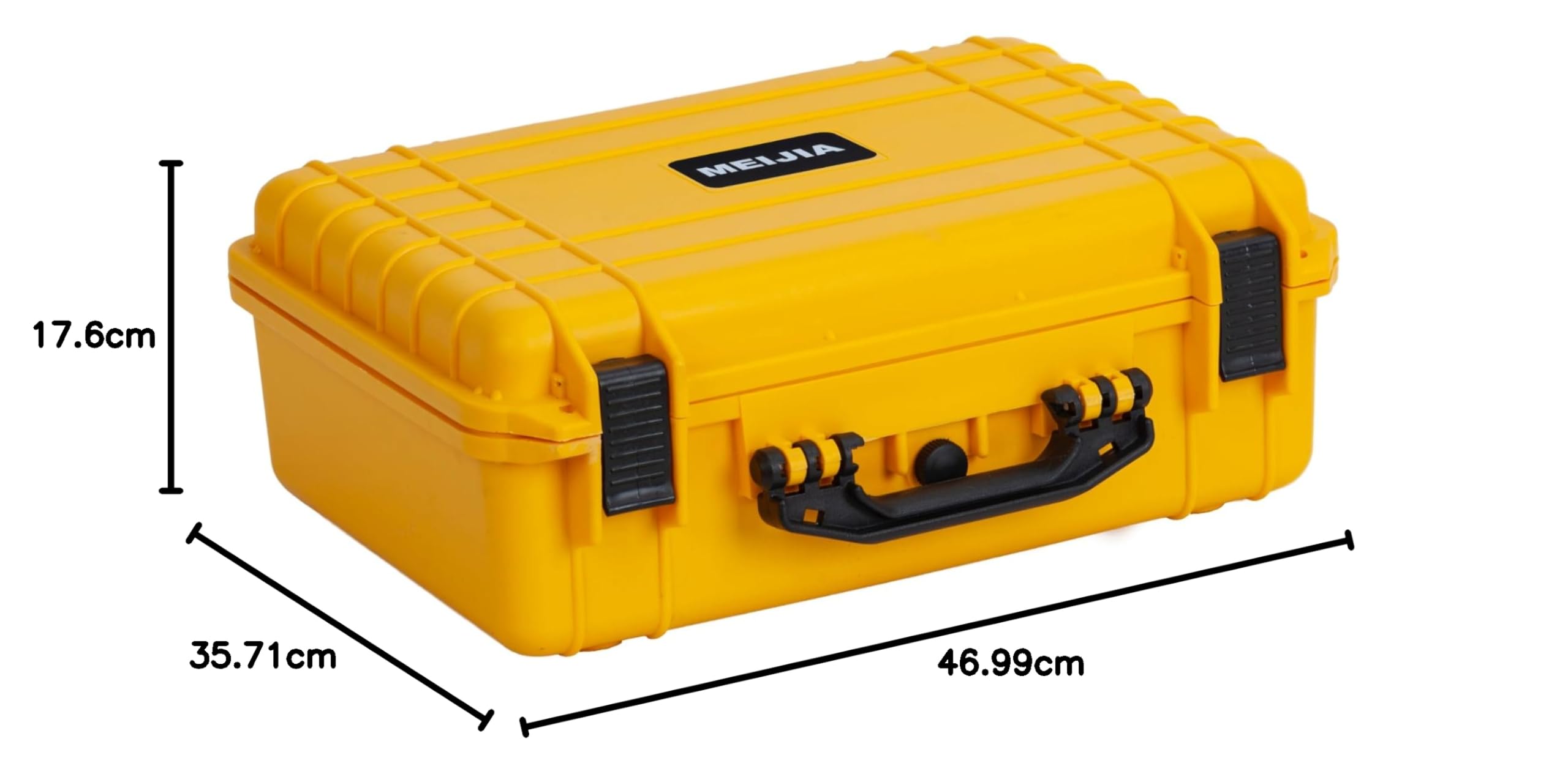 MEIJIA Custodia protettiva impermeabile IP67 per tutte le condizioni atmosferiche, custodia rigida per fotocamera con schiuma personalizzabile, perfetta protezione di fotocamera, droni, pistole,
