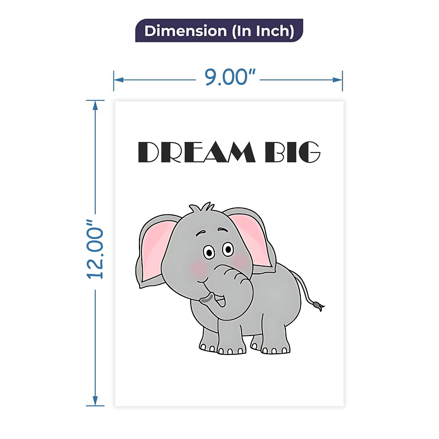 INDOART NET Pack of 6 Kids Quotes For Bedroom | Inspirational Kids Quotes | Child Room Decor Quotes | Motivational Quotes | Animal Posters | HD+ Quality (Size - 9 inch x 12inch) 1