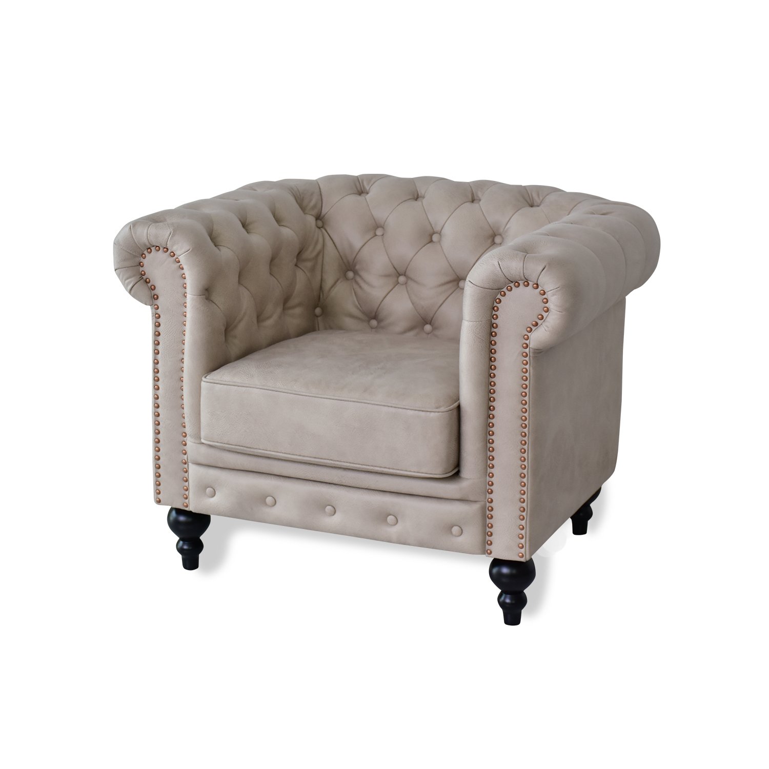 Amazon｜DORIS ドリス ソファ チェスターフィールド ヴィンテージ 1人