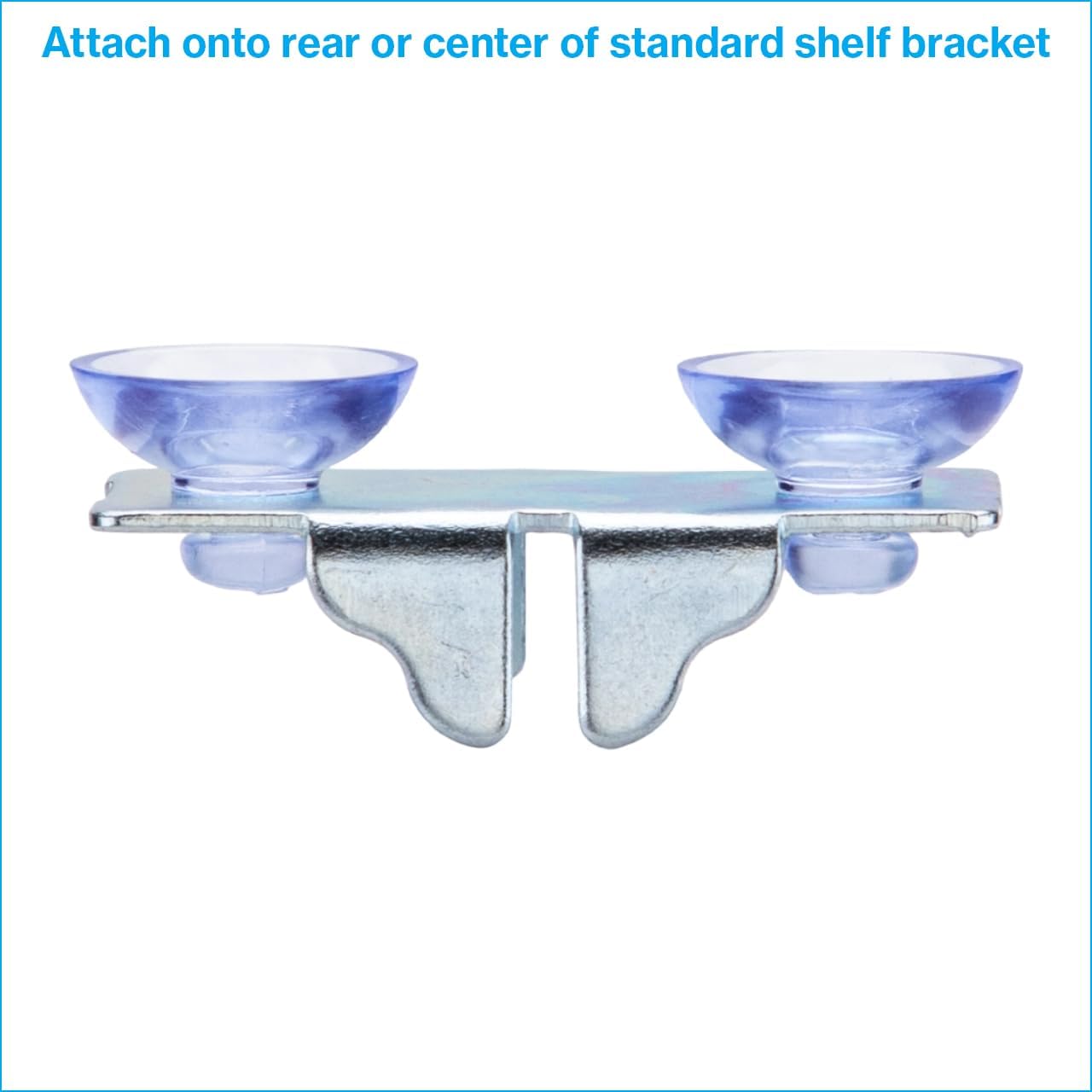 SSWBasics Glass Shelf Brackets Pack of 8 - Chrome Finish with Rubber Bumpers for Glass Shelving
